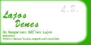 lajos denes business card